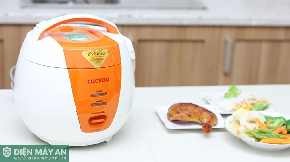 Nồi cơm điện 1.0L Cuckoo CR-0661 - Xanh/Cam